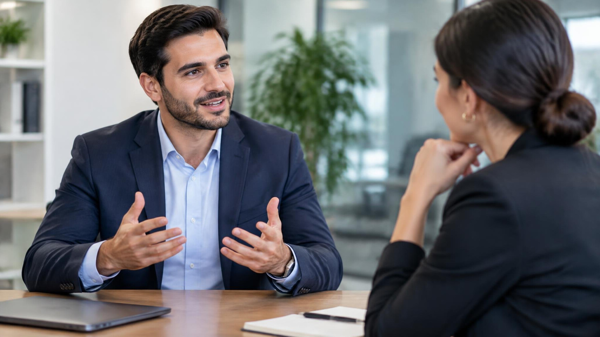 confident body language in conversation